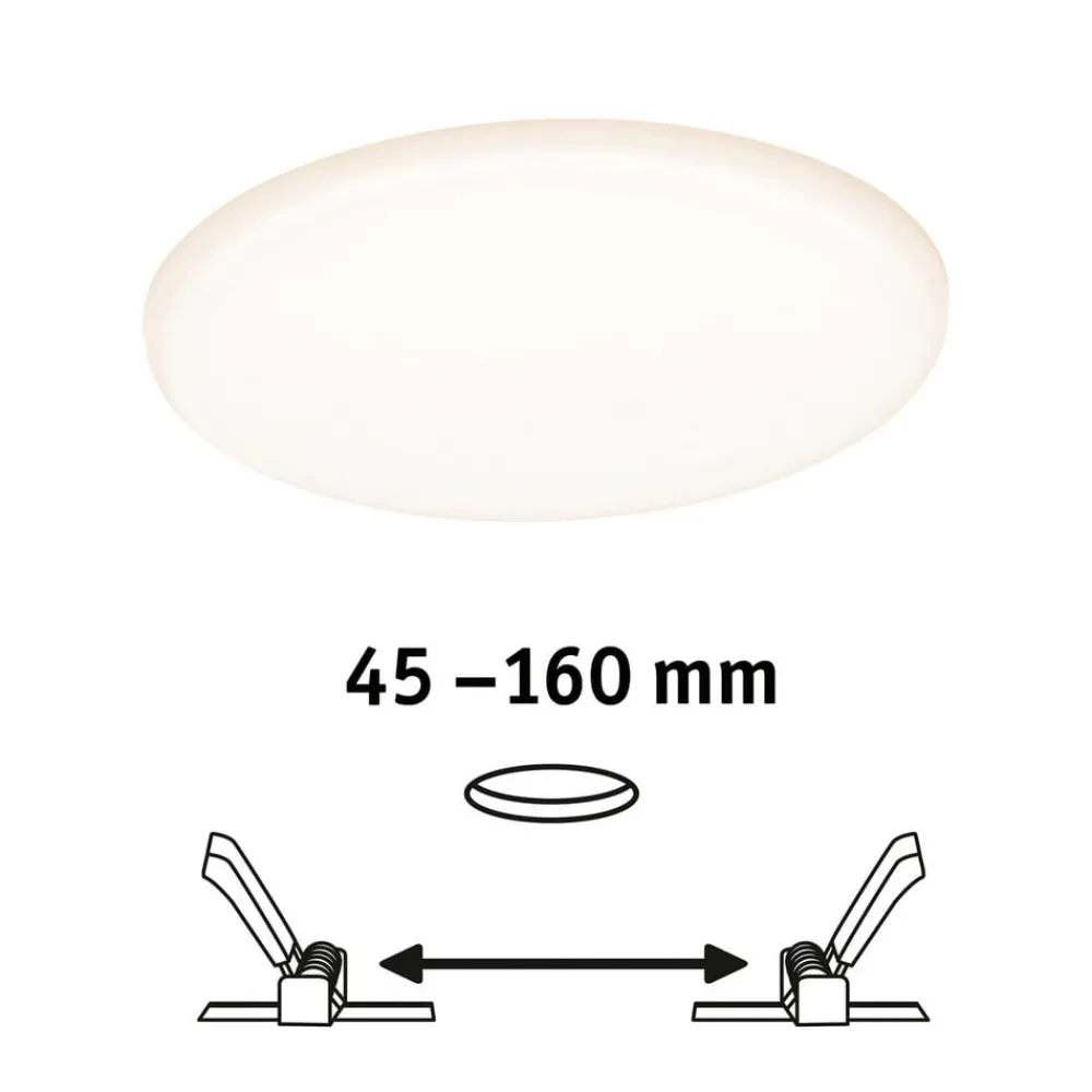Loftlamper|Indbygningsspots ^ Paulmann LED-panel Veluna 3.000K rund ca. 18,5cm