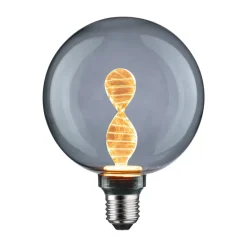 Filament Pære ^ Paulmann LED-pære E27 3,5W Helix 1800K G125 smoke