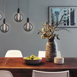 Filament Pære ^ Paulmann LED-pære E27 3,5W Helix 1800K G125 smoke