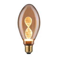 Filament Pære|Led Pærer ^ Paulmann LED-pære E27 3,5 W Helix 1.800K guld