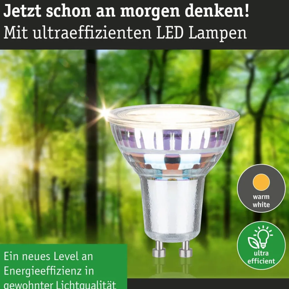 Paulmann Led Pærer > LED-reflektor GU10 2,5 W, 3.000 K, 450 lm, 100° 3 enheder