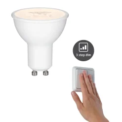 Dæmpbar Led-Pære|Led Pærer ^ Paulmann LED-reflektor GU10 6,5 W 2.700 K 3stepdim