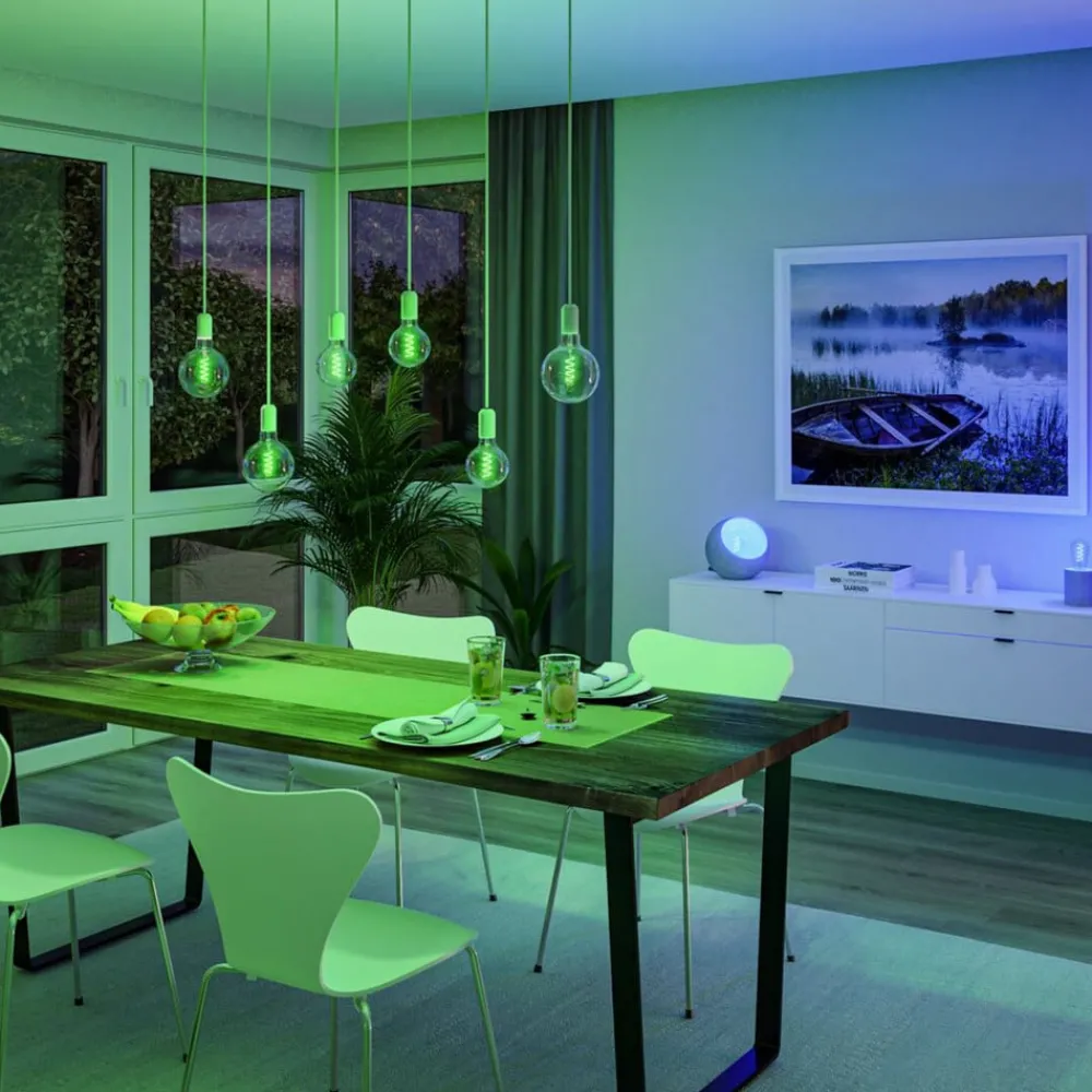 Filament Pære|Smarte Lyskilder ^ Paulmann LED-Rustika ZigBee E27 6,3W RGBW guld 3er