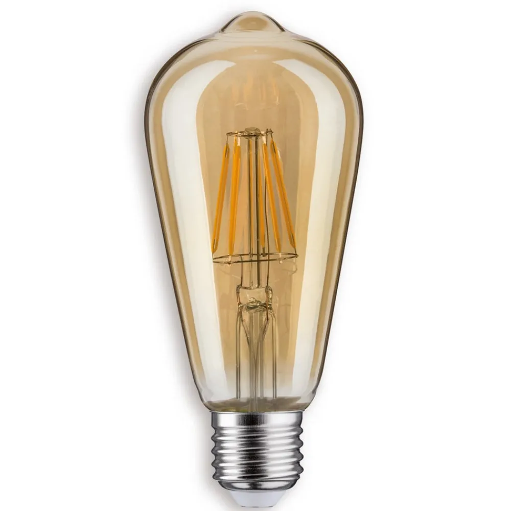 Paulmann Filament Pære|Led Pærer > LED-rustikpære E27 6,5 W 825 ST64, guld