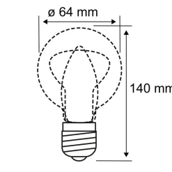 Paulmann Filament Pære|Led Pærer > LED-rustikpære E27 6,5 W 825 ST64, guld