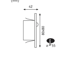 Paulmann Væglamper|Spotlights > LED-sensor-vægindbygningslampe Edge Quadro sort 8 cm