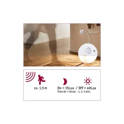 Paulmann Væglamper|Spotlights > LED-sensor-vægindbygningslampe Edge Quadro, hvid 8x8 cm