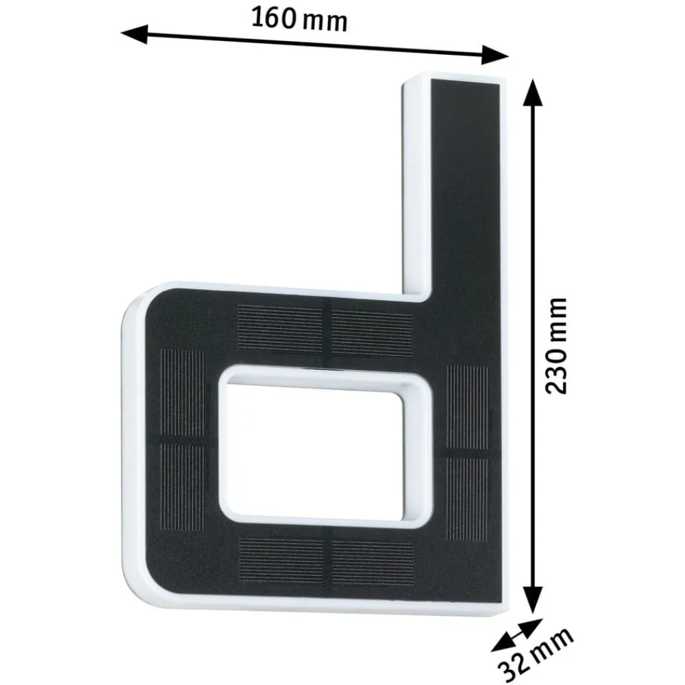 Paulmann Postkasser > LED solcellebogstav d