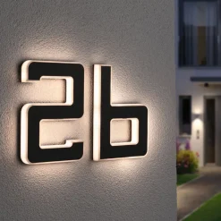 Postkasser|Væglamper ^ Paulmann LED solcellebogstav b
