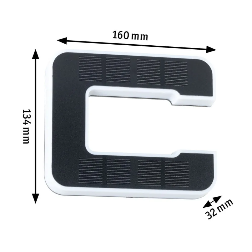 Postkasser ^ Paulmann LED solcellebogstav c