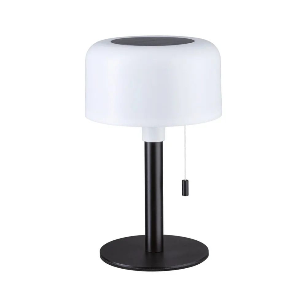 Solcellelamper ^ Paulmann LED-solcellelampe Bartja, sort, IP44 dæmpbar