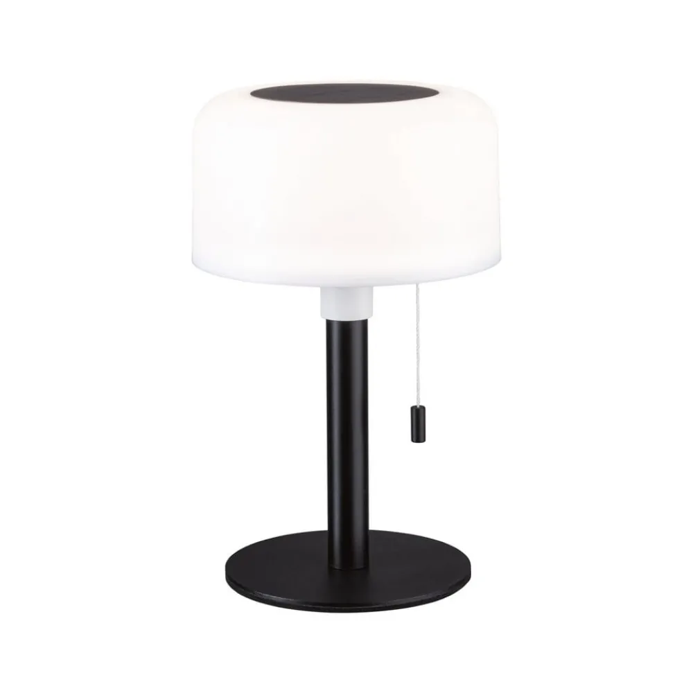 Solcellelamper ^ Paulmann LED-solcellelampe Bartja, sort, IP44 dæmpbar