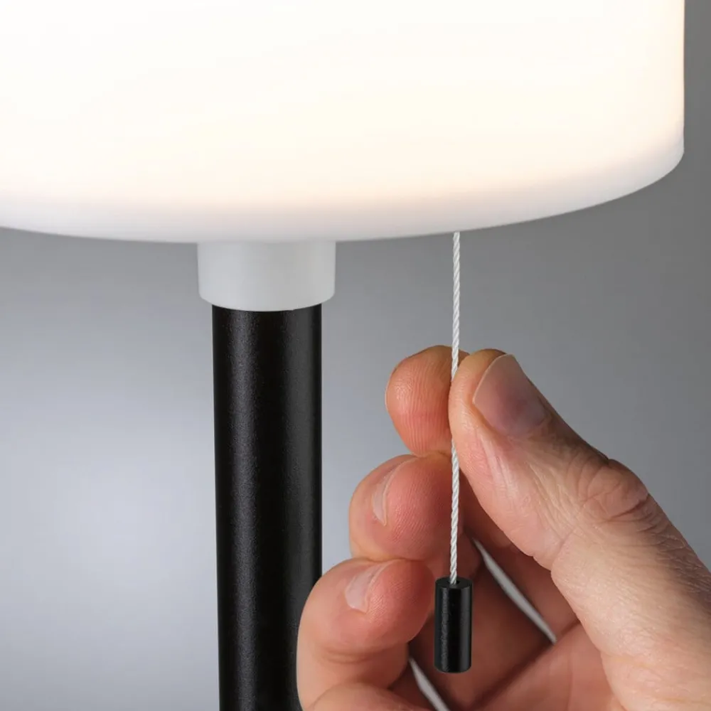 Solcellelamper ^ Paulmann LED-solcellelampe Bartja, sort, IP44 dæmpbar