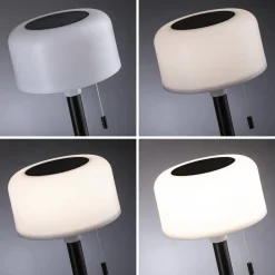Solcellelamper ^ Paulmann LED-solcellelampe Bartja, sort, IP44 dæmpbar