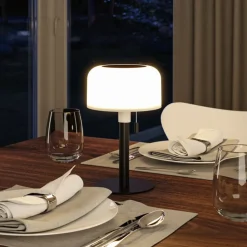 Solcellelamper ^ Paulmann LED-solcellelampe Bartja, sort, IP44 dæmpbar