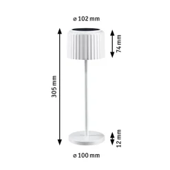 Paulmann Solcellelamper > LED-solcellelampe Else, hvid, IP44, dæmpbar