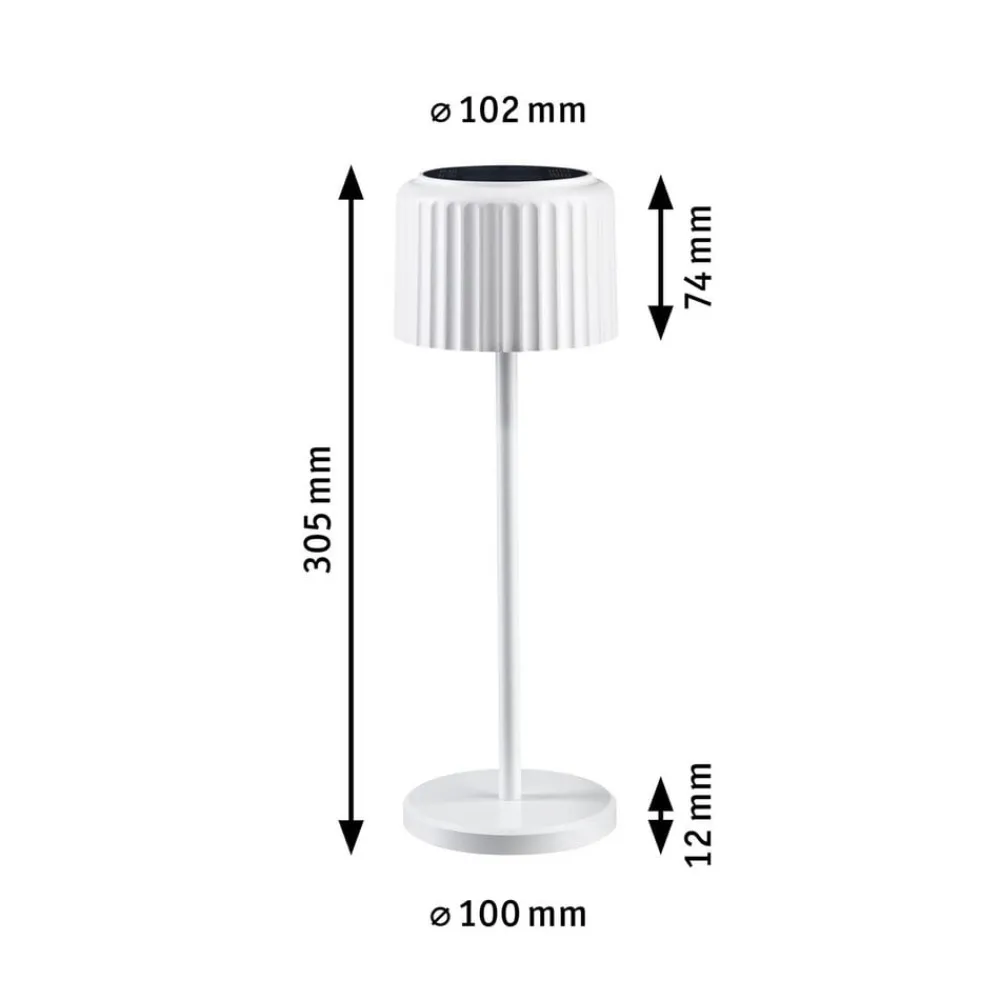Paulmann Solcellelamper > LED-solcellelampe Else, hvid, IP44, dæmpbar