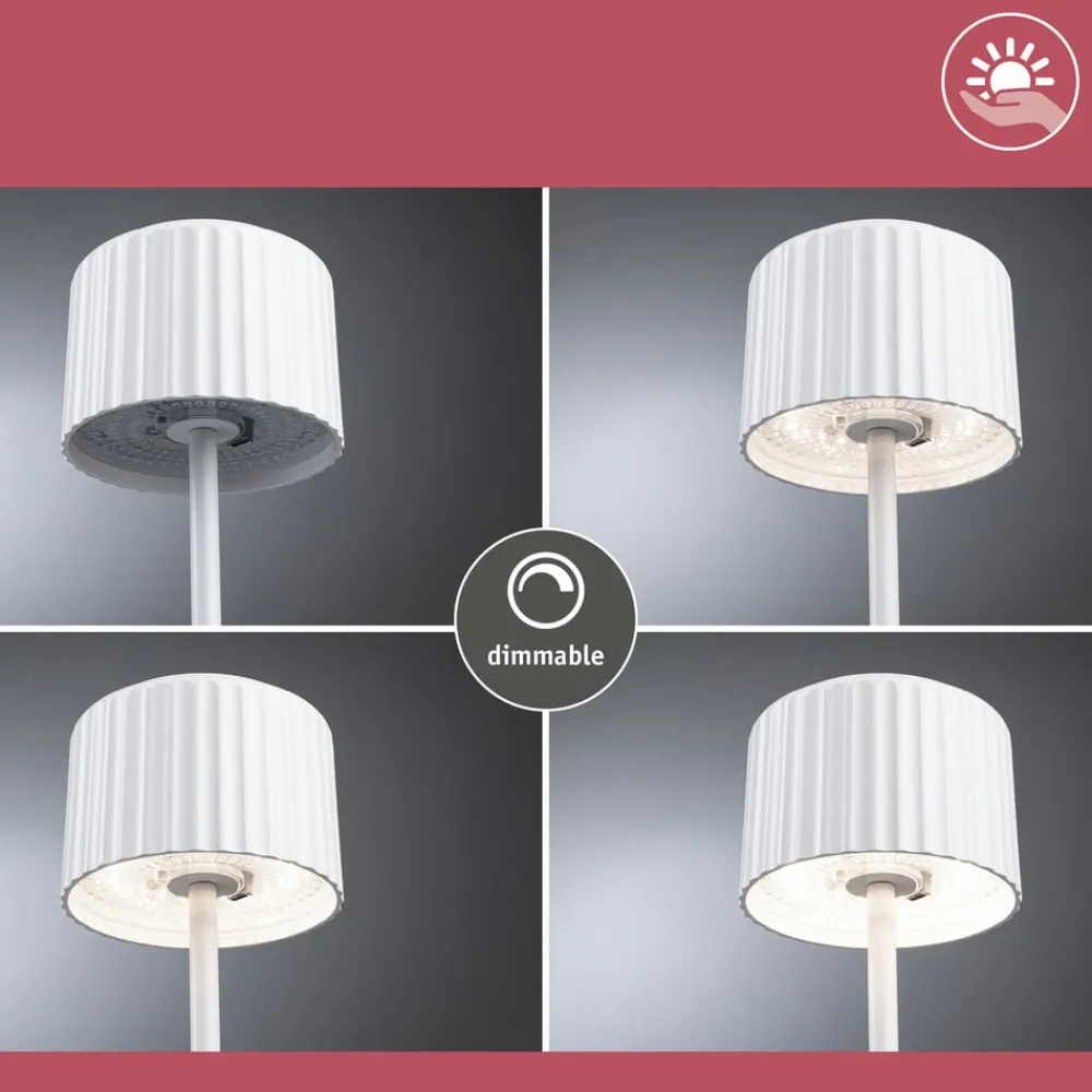 Paulmann Solcellelamper > LED-solcellelampe Else, hvid, IP44, dæmpbar