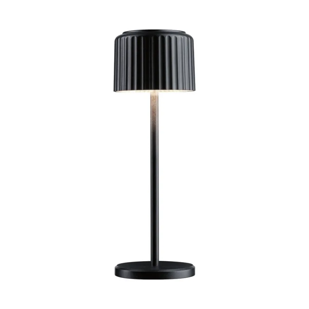 Dekorationsbelysning|Solcellelamper ^ Paulmann LED-solcellelampe Else, sort, IP44 dæmpbar