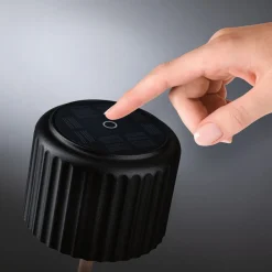Dekorationsbelysning|Solcellelamper ^ Paulmann LED-solcellelampe Else, sort, IP44 dæmpbar
