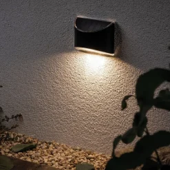Paulmann Solcellelamper|Væglamper > LED-solcelle-væglampe Elliot, antracit, IP44