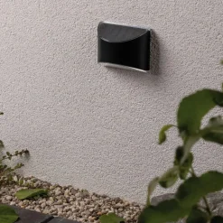 Paulmann Solcellelamper|Væglamper > LED-solcelle-væglampe Elliot, antracit, IP44