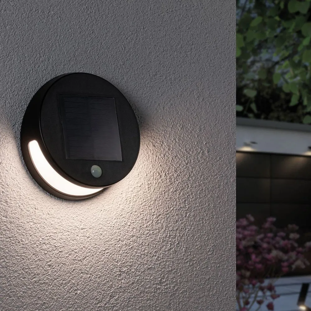 Solcelle Lampe Med Sensor|Væglampe Med Sensor ^ Paulmann LED-solcellevæglampe Helena med sensor