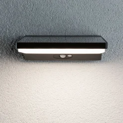 Solcelle Lampe Med Sensor|Væglampe Med Sensor ^ Paulmann LED solcelle-væglampe Ronas, sensor, dybde 25