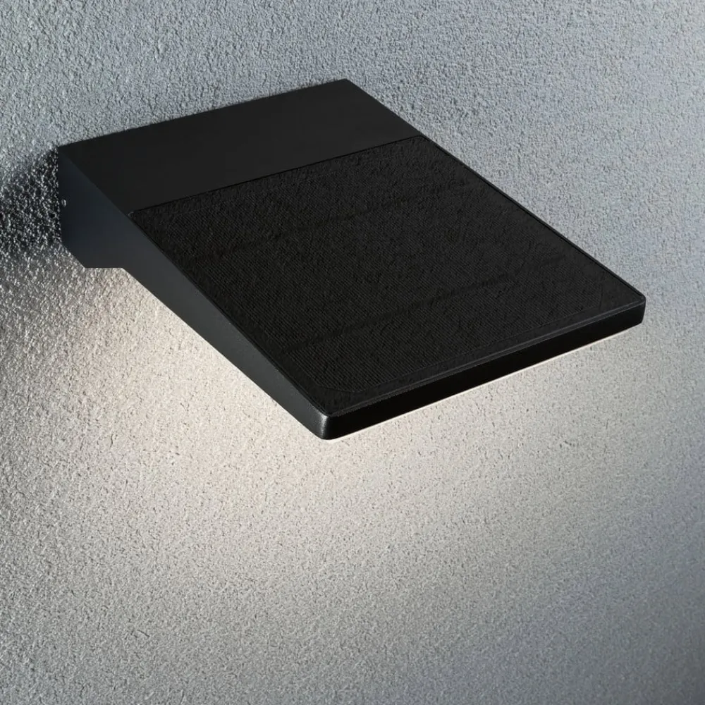 Solcelle Lampe Med Sensor|Væglampe Med Sensor ^ Paulmann LED solcelle-væglampe Ronas, sensor, dybde 25