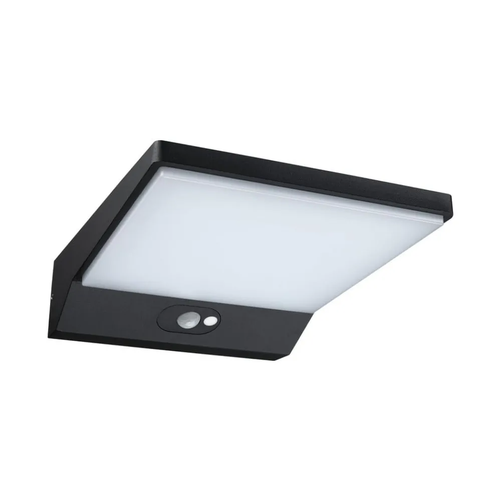 Solcelle Lampe Med Sensor|Væglampe Med Sensor ^ Paulmann LED solcelle-væglampe Ronas, sensor, dybde 25