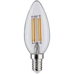 Dæmpbar Led-Pære|Filament Pære ^ Paulmann LED stearinlys E14 5W glødetråd dæmpbar