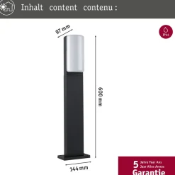 Paulmann Gadebelysning > LED-stibelysning Bonnie, aluminium, antracit