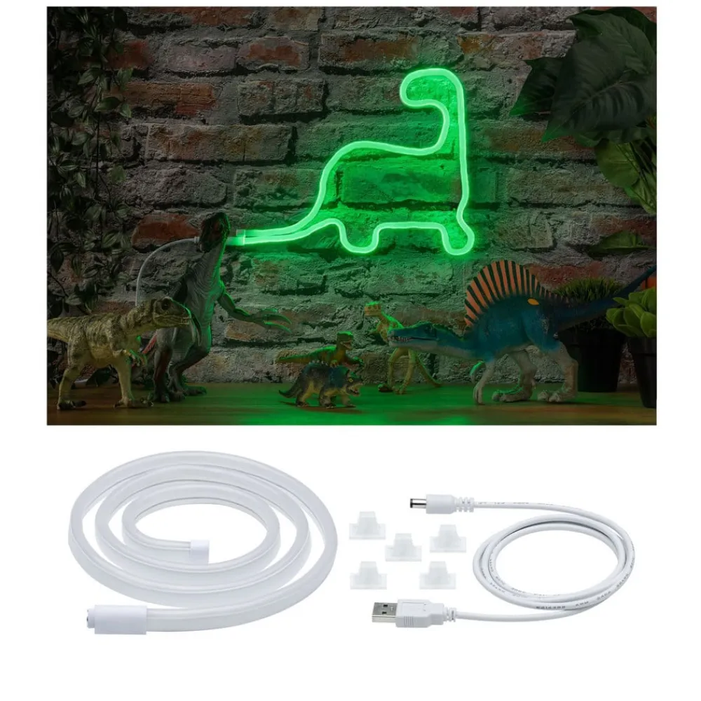 Dekorationsbelysning|Led Strips ^ Paulmann LED-strip Neon Colorflex USB 1 m grøn