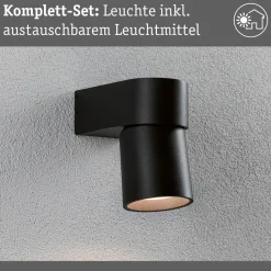 Paulmann Væglamper > LED udendørs væglampe Kimu, antracit, 3.000 K