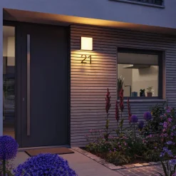Paulmann Væglampe Med Sensor > LED udendørs væglampe Azalena, sensor, antracit