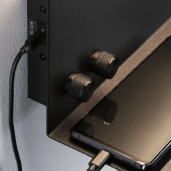 Væglamper ^ Paulmann LED-væglampe Jarina sort 35 cm hylde USB-port