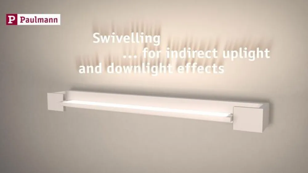 Paulmann Væg- Og Spejllamper|Væglamper > LED-væglampe Lucille, hvid, 40 cm, dæmpbar, IP44