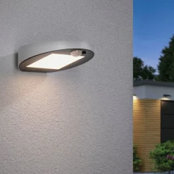 Paulmann Solcelle Lampe Med Sensor|Væglampe Med Sensor > LED-væglampe med solcelle Ryse, hvid
