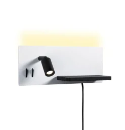 Væglamper|Væglamper ^ Paulmann LED-væglampe Serra, sort, 2.700K, højre