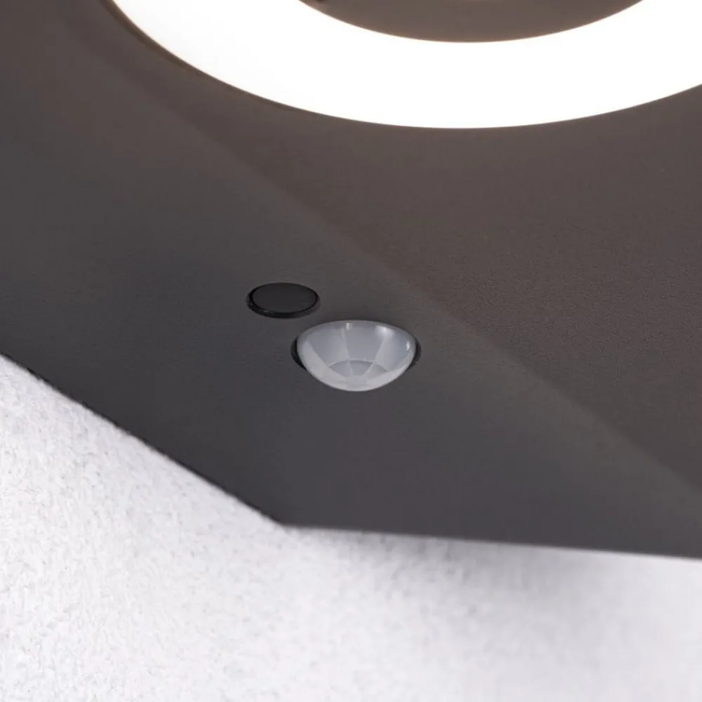 Væglampe Med Sensor|Væglamper ^ Paulmann LED-væglampe Silma antracit 2 lyskilder IP44