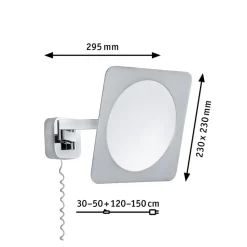 Paulmann Møbel Og Interiør > LED-vægspejl Bela, krom, IP44, stik