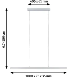 Paulmann Pendellamper > Lento LED-pendel ZigBee CCT dim krom