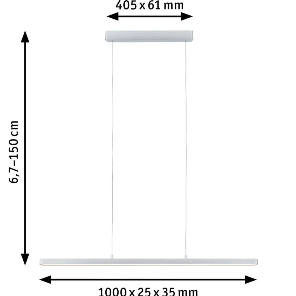 Paulmann Pendellamper > Lento LED-pendel ZigBee CCT dim krom