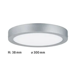 Paulmann Arbejdsrum/Kontor > Lunar LED-panel, rundt, Ø 30 cm, krom