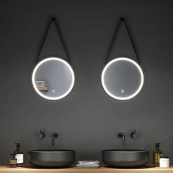 Møbel Og Interiør ^ Paulmann Miro LED-hængespejl CCT Ø40cm Framelight