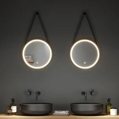 Møbel Og Interiør ^ Paulmann Miro LED-hængespejl CCT Ø40cm Framelight