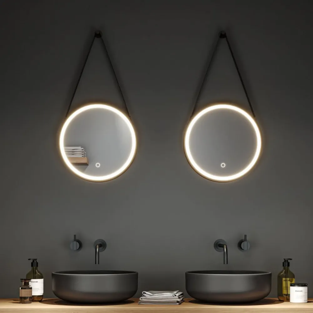 Møbel Og Interiør ^ Paulmann Miro LED-hængespejl CCT Ø40cm Framelight