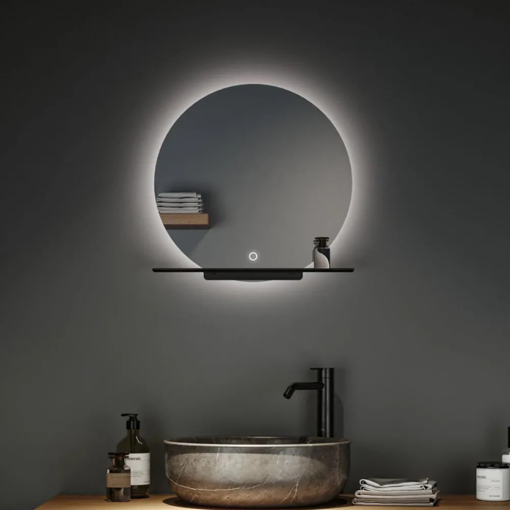 Møbel Og Interiør ^ Paulmann Miro LED-vægspejl CCT Ø50cm Baggrundsbelysning