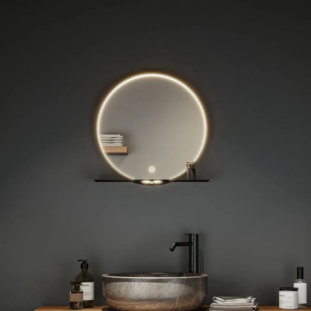 Paulmann Møbel Og Interiør > Miro LED-vægspejl CCT Ø50cm Framelight