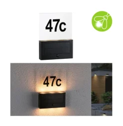 Paulmann Væglampe Med Sensor|Solcellelamper > Neda LED-husnummerlampe, solcelle